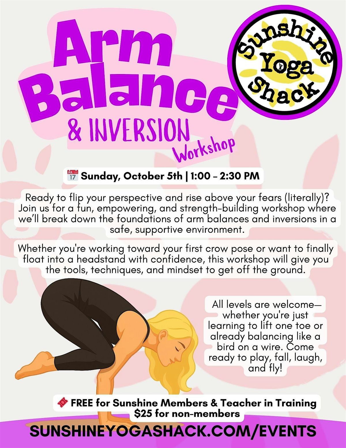 Arm Balance & Inversion Workshop, 5 October | Event in Mansfield | AllEvents