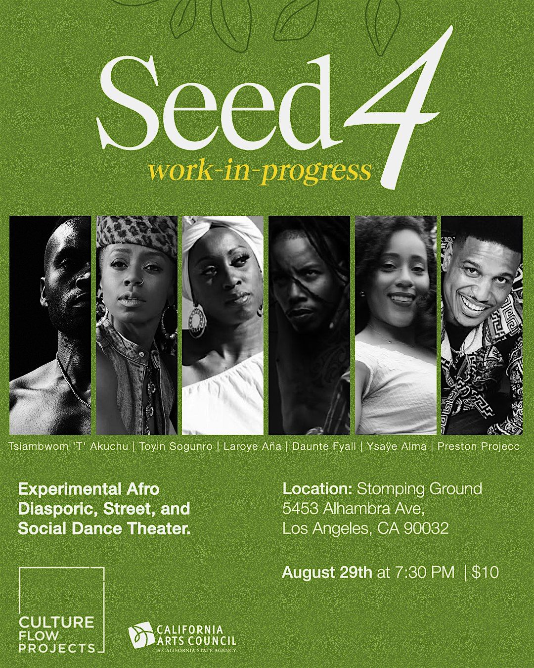 SEED 4: Experimental Dance Theatre, 29 August | Event in Los Angeles | AllEvents