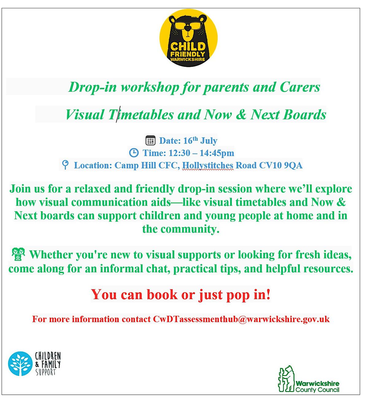 Drop-in workshop on communication, 16 July | Event in Nuneaton | AllEvents