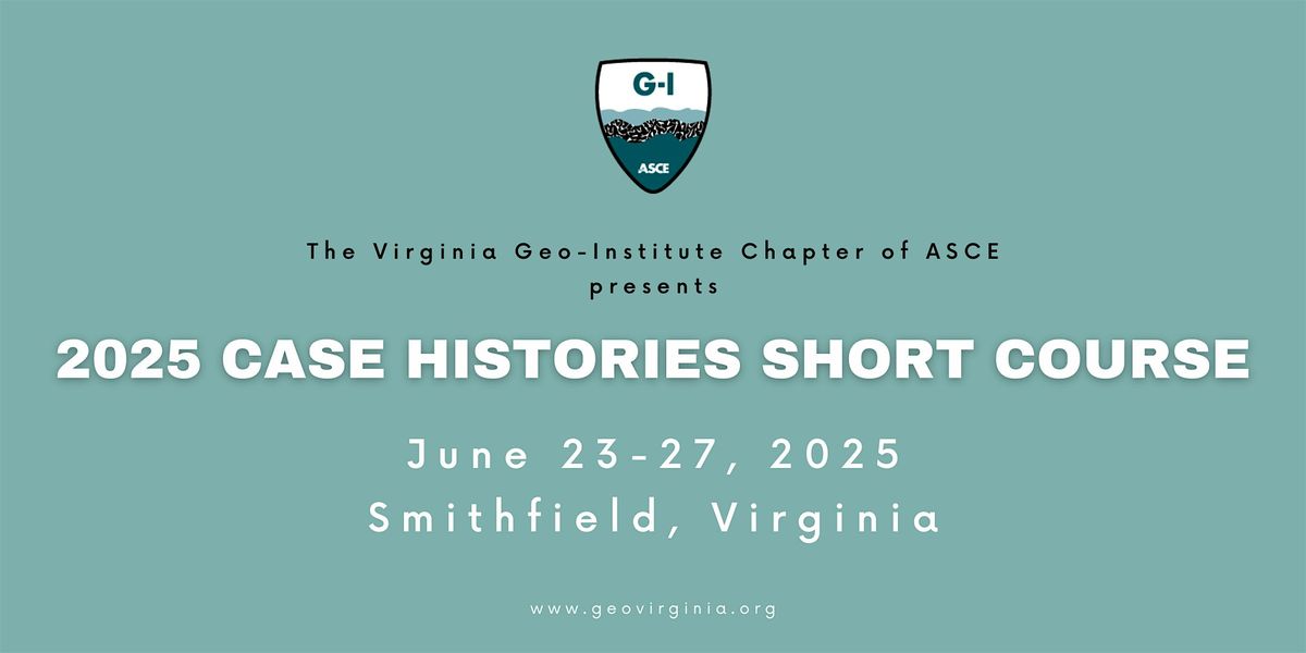 2025 Geo Case Histories Short Course, 23 June | Event in Smithfield | AllEvents