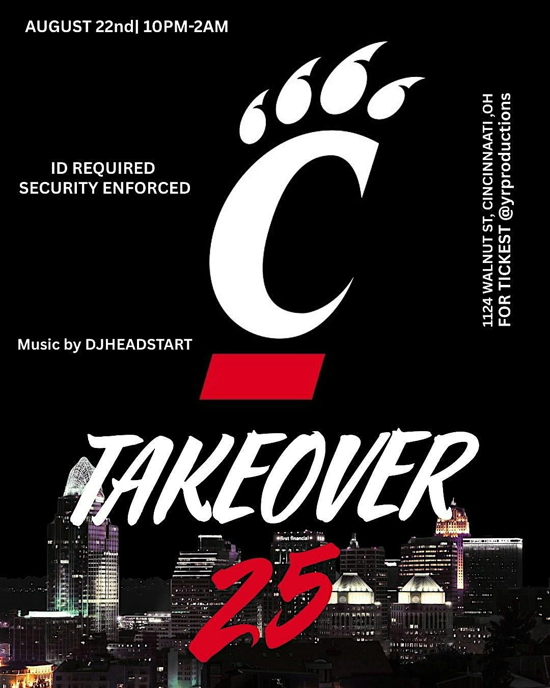 UC 25 Takeover Kickoff, 22 August | Event in Cincinnati | AllEvents