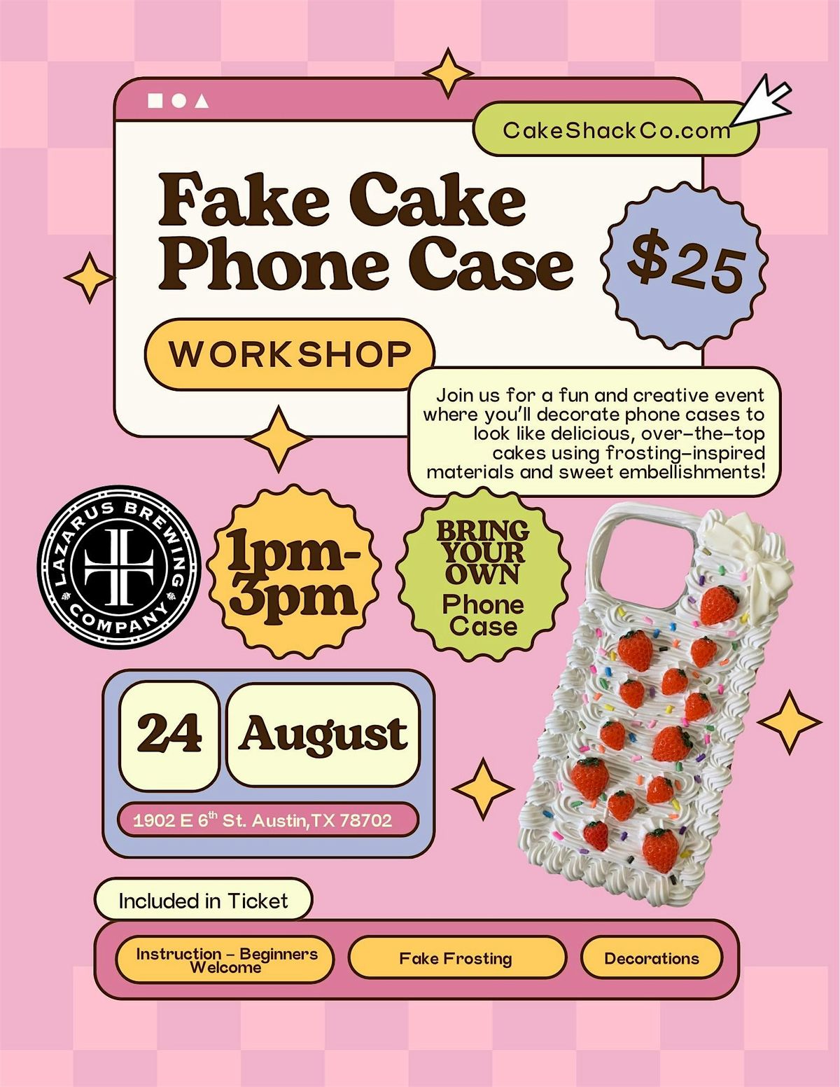 Fake Cake Phone Case Workshop, 24 August | Event in Austin | AllEvents