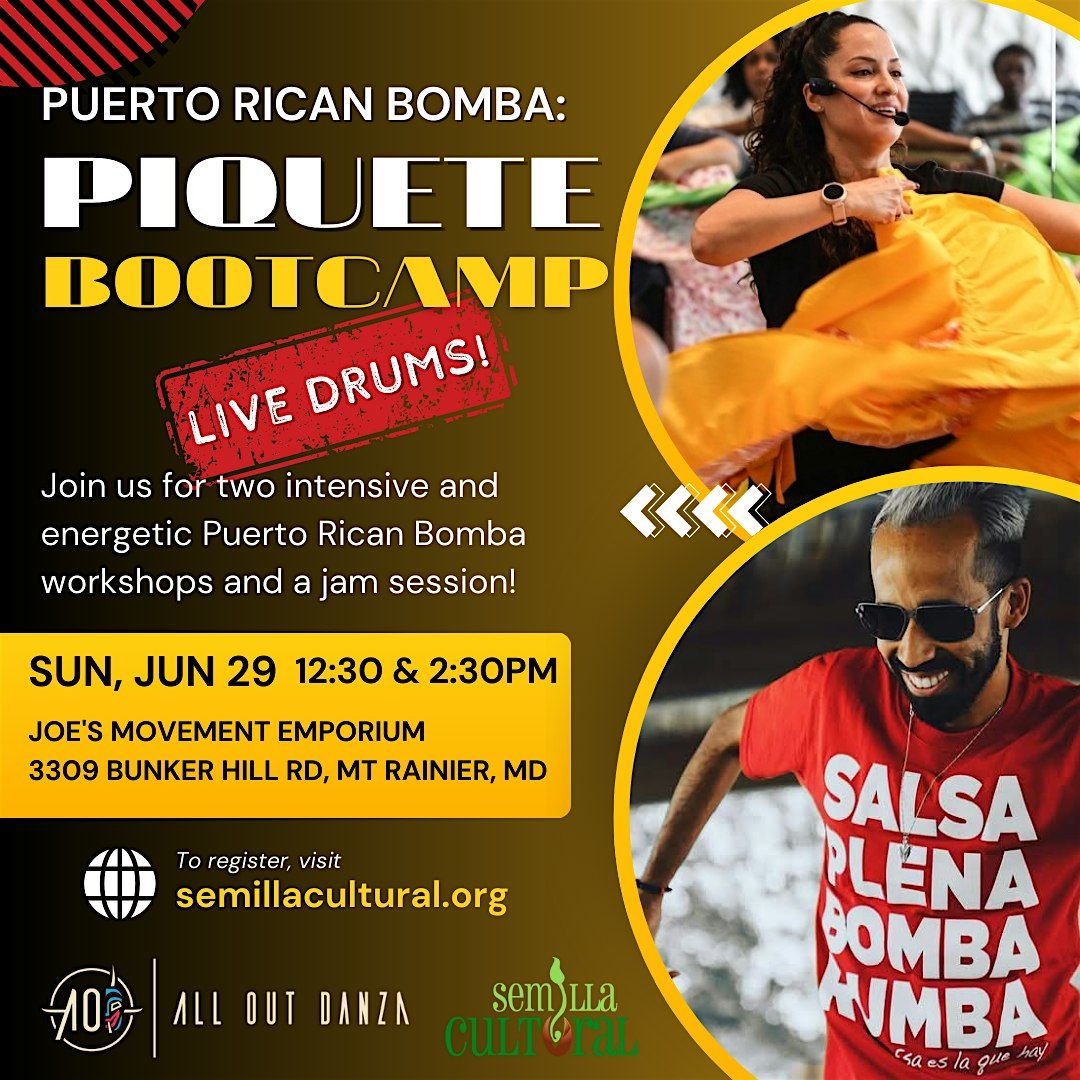 Puerto Rican Bomba: Piquete Bootcamp, 29 June | Event in Mount Rainier | AllEvents