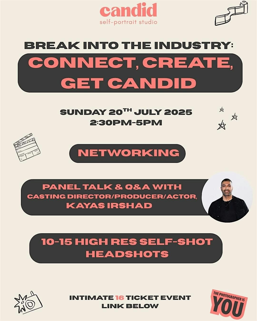 BREAK INTO THE INDUSTRY…CONNECT, CREATE, GET CANDID, 20 July | Event in London | AllEvents
