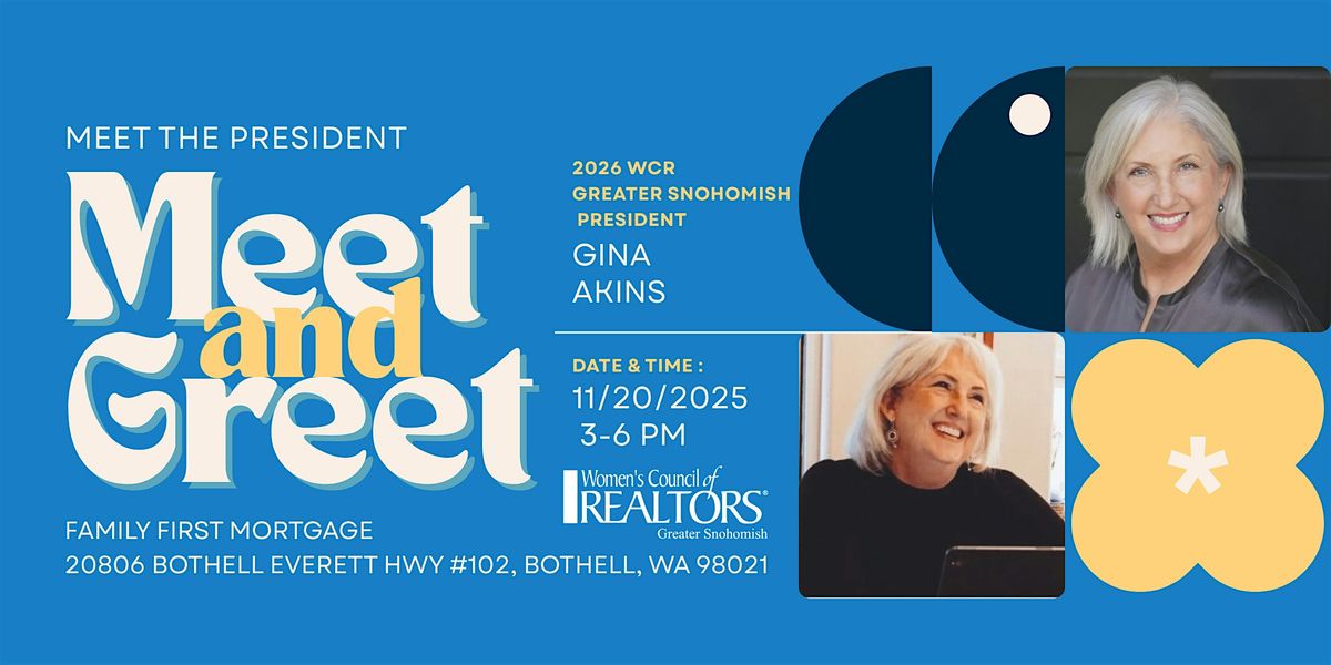 Meet Your 2026 WCR Greater Snohomish President - Gina Akins, 20 November | Event in Bothell | AllEvents