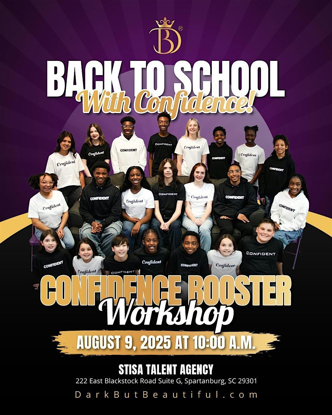 Confidence Booster Workshop for Youth, 9 August | Event in Spartanburg | AllEvents