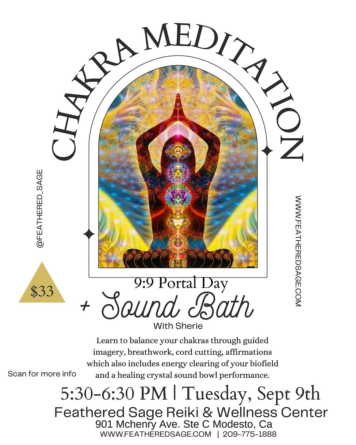 Sound Bath + Chakra Balancing Meditation, 9 September | Event in Modesto | AllEvents