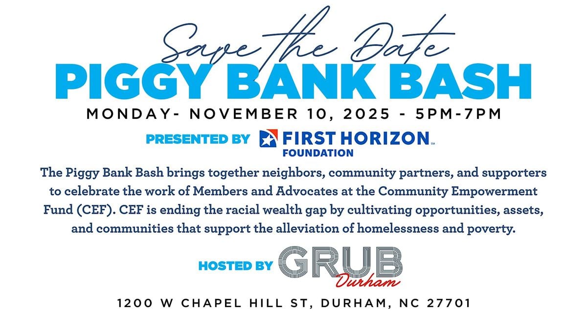 The Piggy Bank Bash 2025, 10 November | Event in Durham | AllEvents