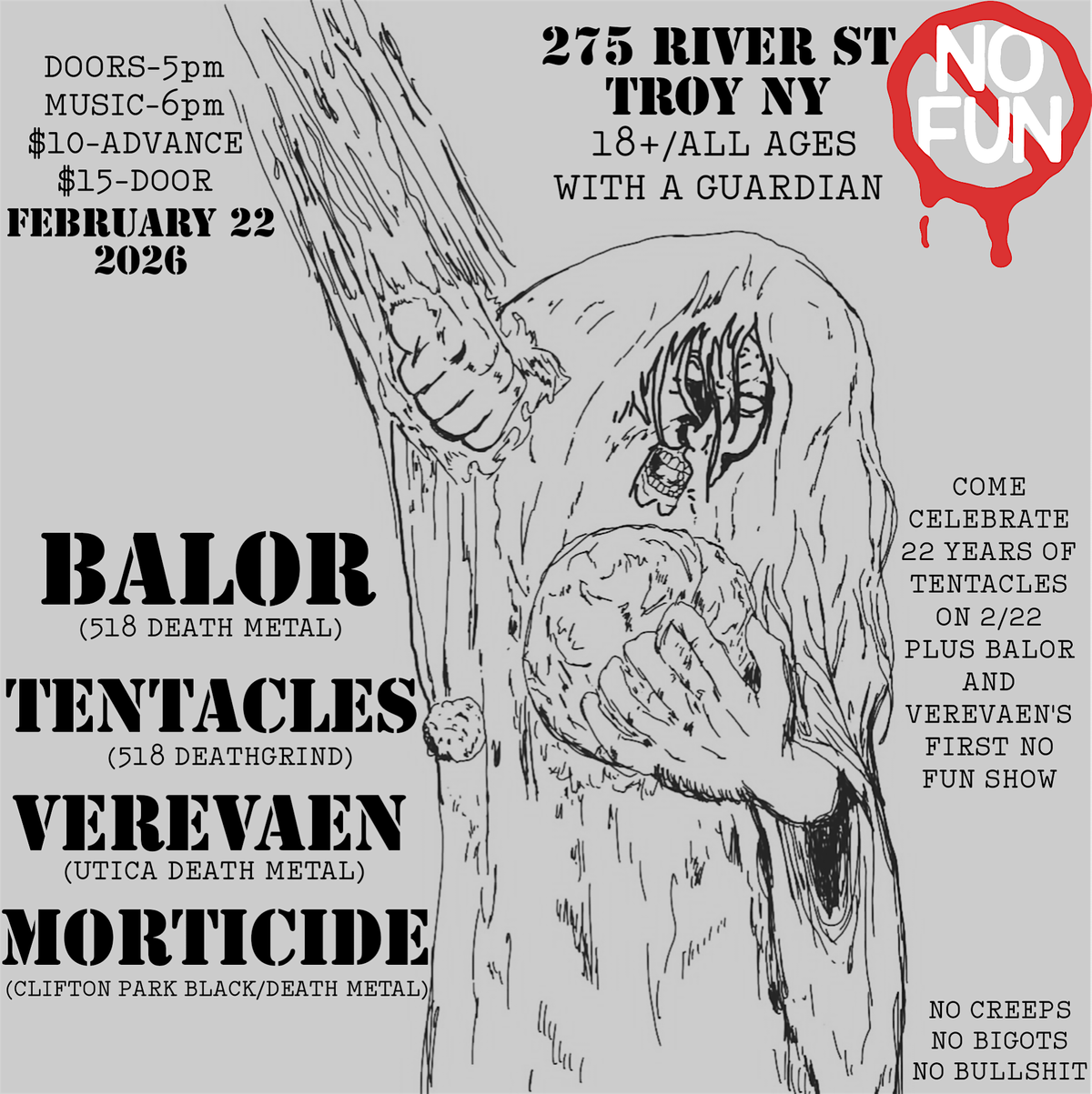 Balor / Tentacles / Verevaen / Morticide - 22 years of TENTACLES