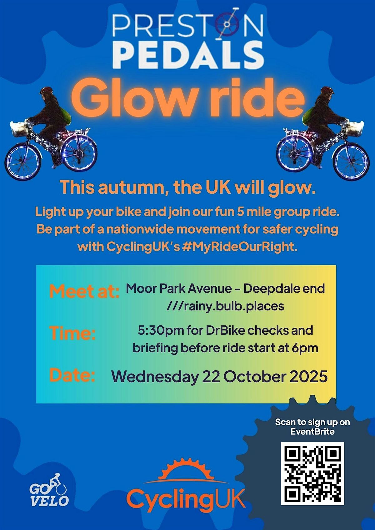 Preston's Glow Ride - Light up the Night!, 22 October | Event in Preston | AllEvents