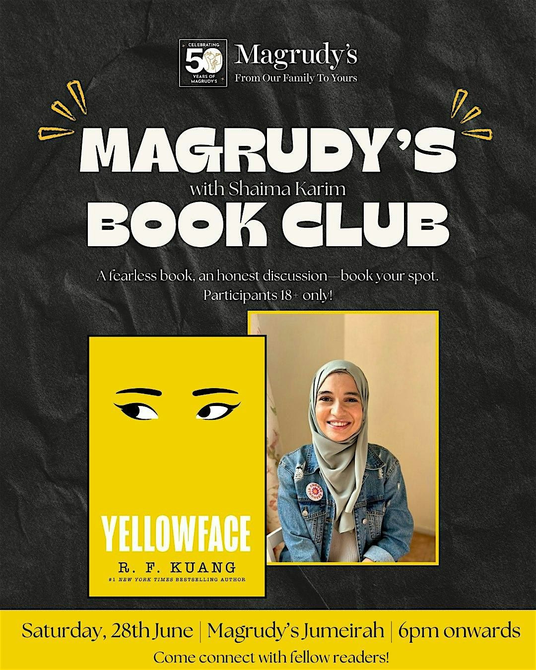 Magrudy's Bookclub with Shaima Karim, 28 June | Event in Dubai | AllEvents