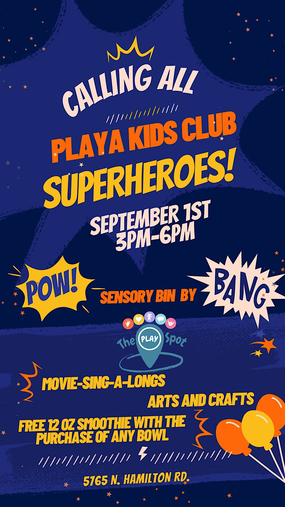 Playa Kids Club Superhero Party, 1 September | Event in Columbus | AllEvents