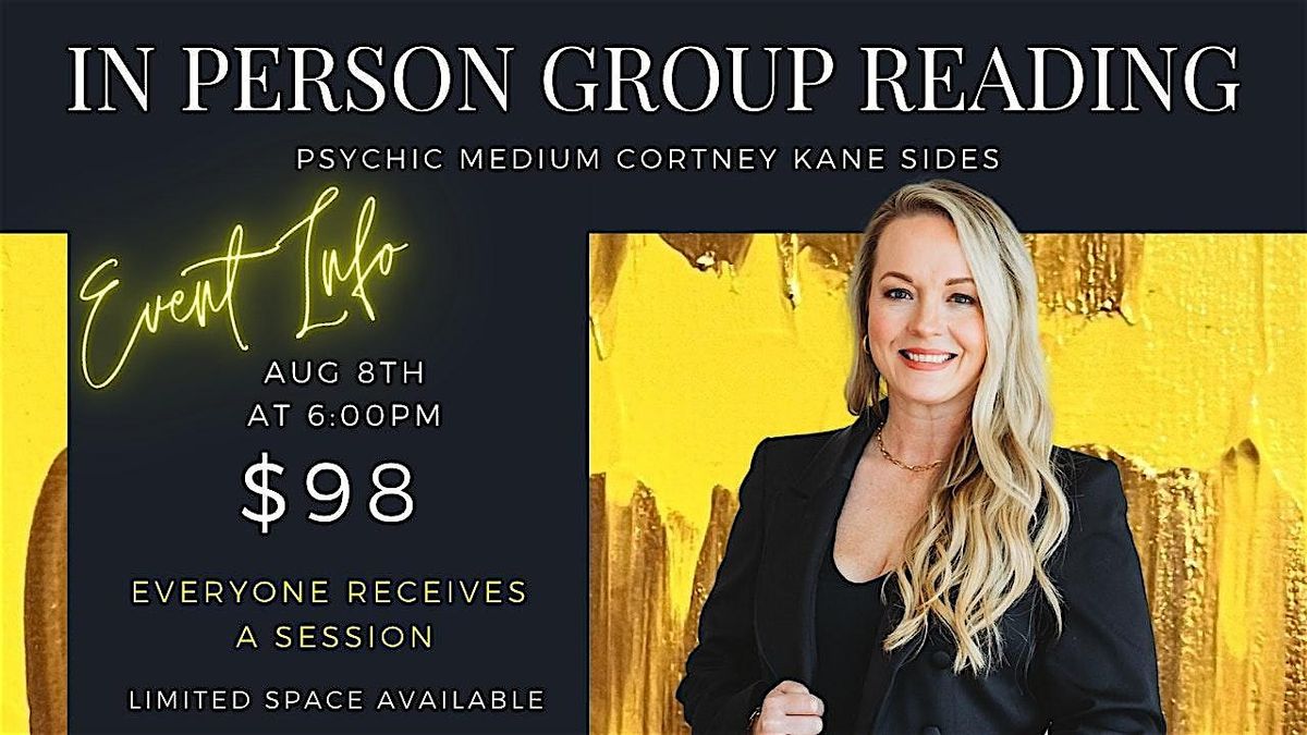 Group Reading with Medium and Spiritual Advisor Cortney Kane Sides, 8 August | Event in El Reno | AllEvents