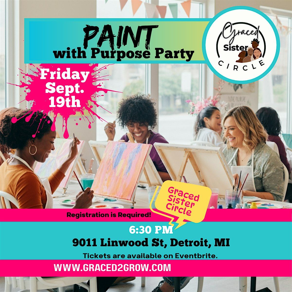 Graced Sister Circle Paint with Purpose Party, 19 September | Event in Detroit | AllEvents