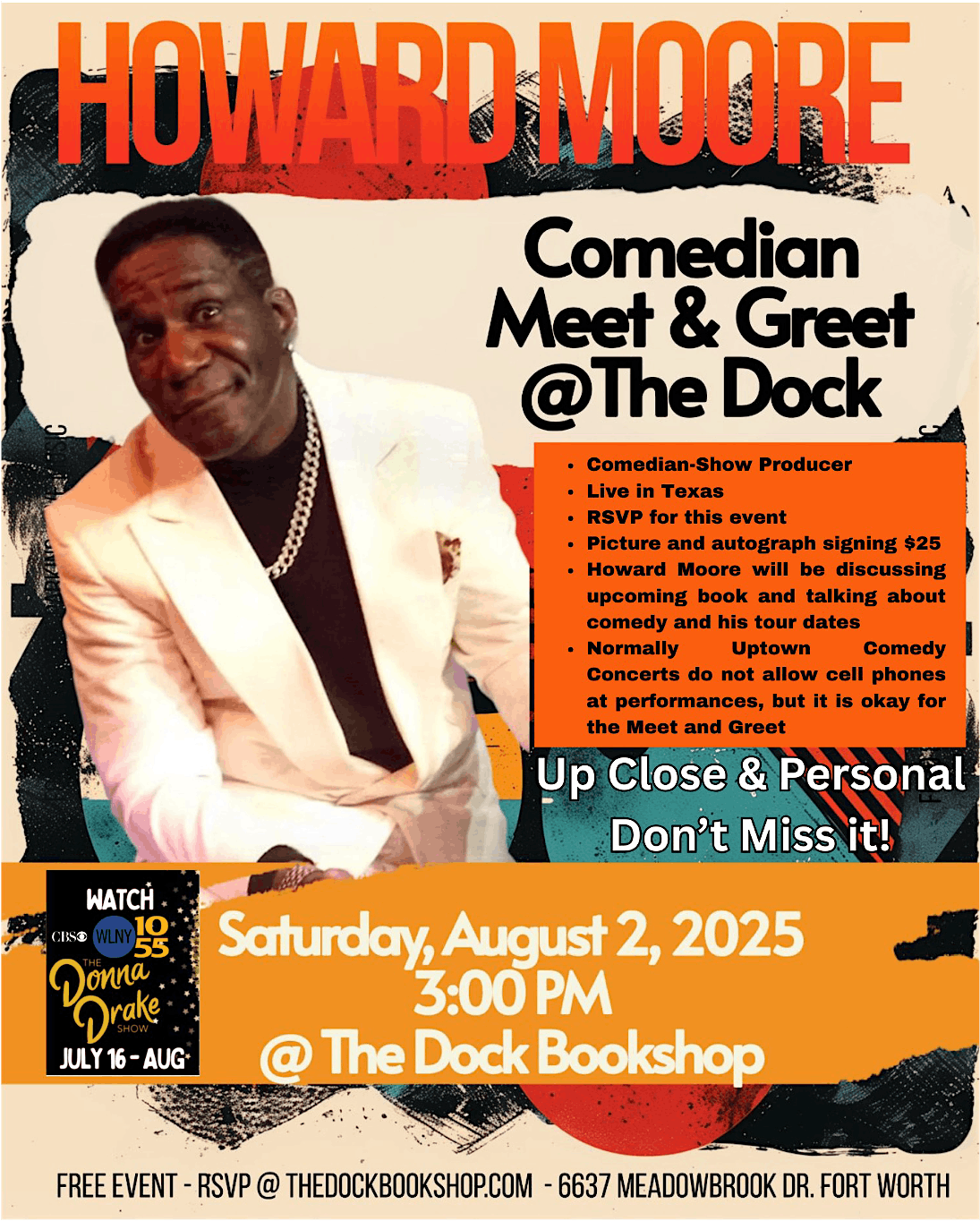 Howard Moore Meet and Greet, 2 August | Event in Fort Worth | AllEvents