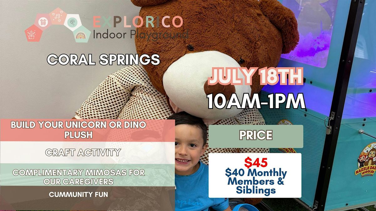 Build Your Unicorn or Dino Explorico  Coral Springs, 18 July | Event in Coral Springs | AllEvents
