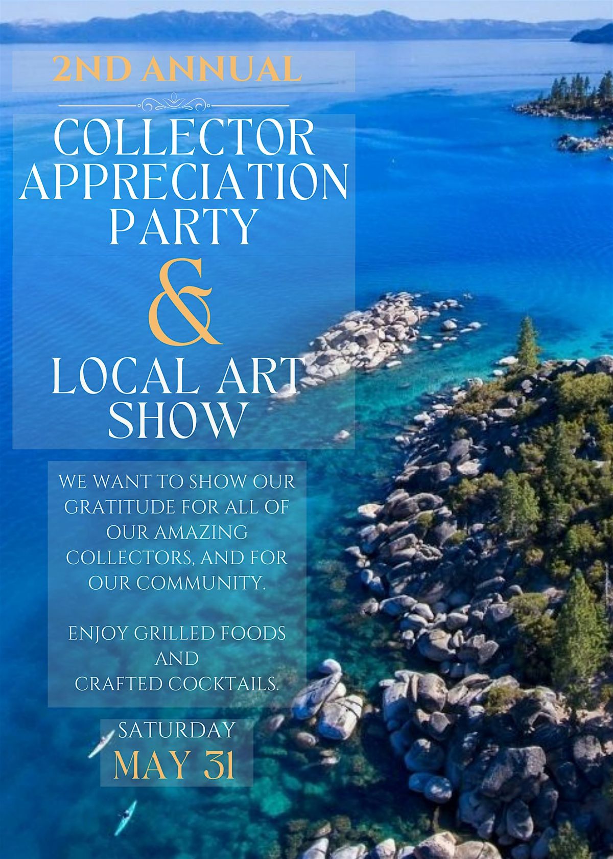 2nd Annual Collector Appreciation Party & Local Art Show, 31 May | Event in South Lake Tahoe | AllEvents