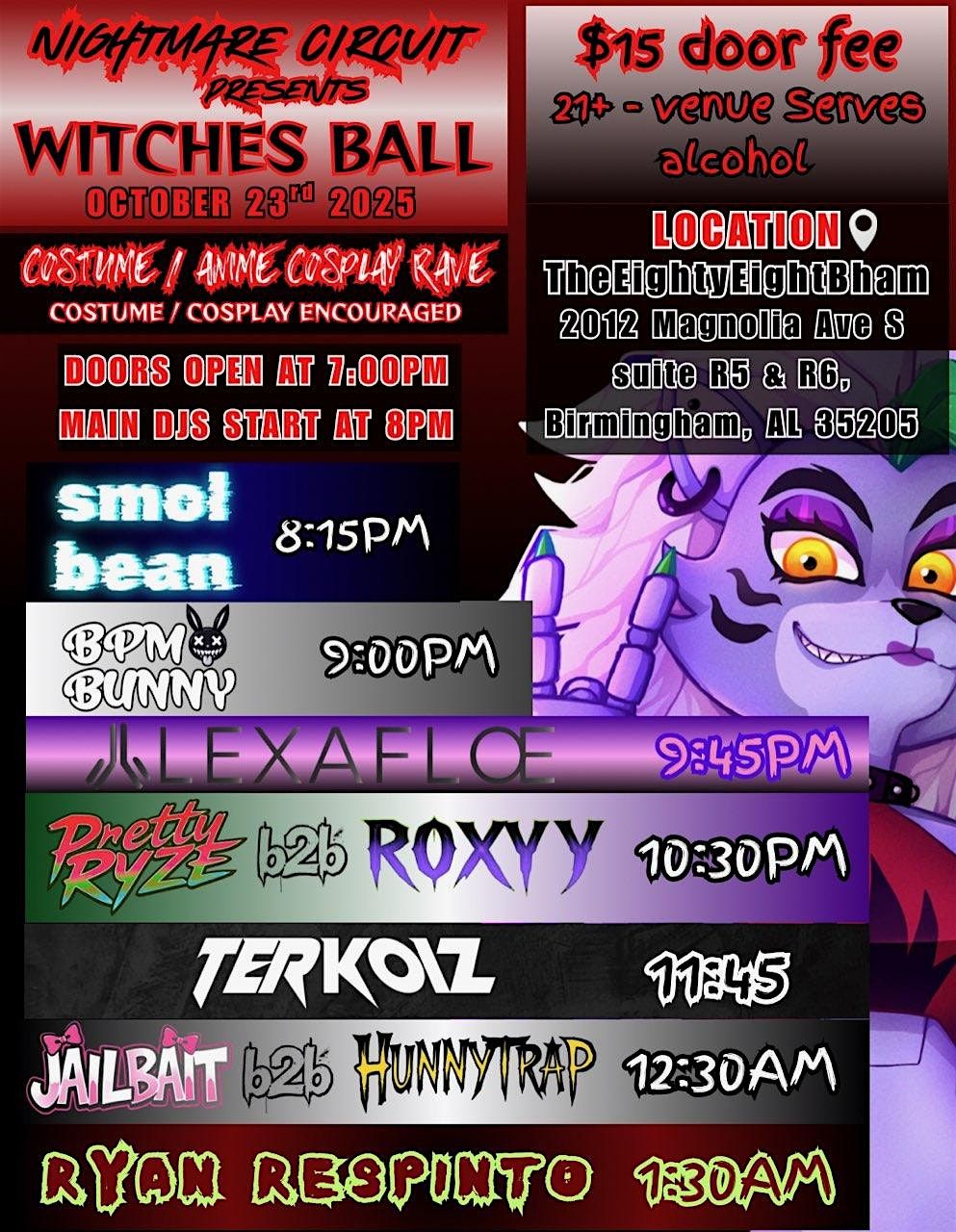 Nightmare Circuit- Witches Ball 2025, 23 October | Event in Birmingham | AllEvents