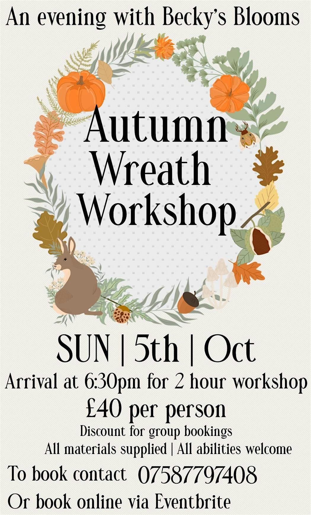 Autumn Wreath Making Workshop, 5 October | Event in Offerton | AllEvents