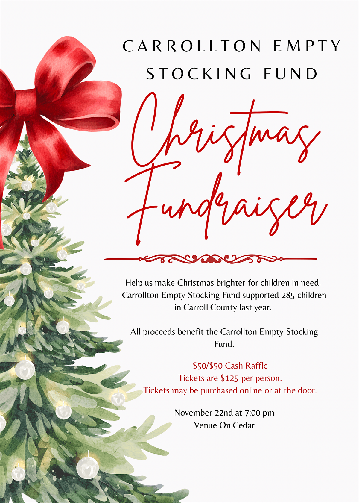 Carrollton Empty Stocking  Christmas Fundraiser, 22 November | Event in Carrollton | AllEvents