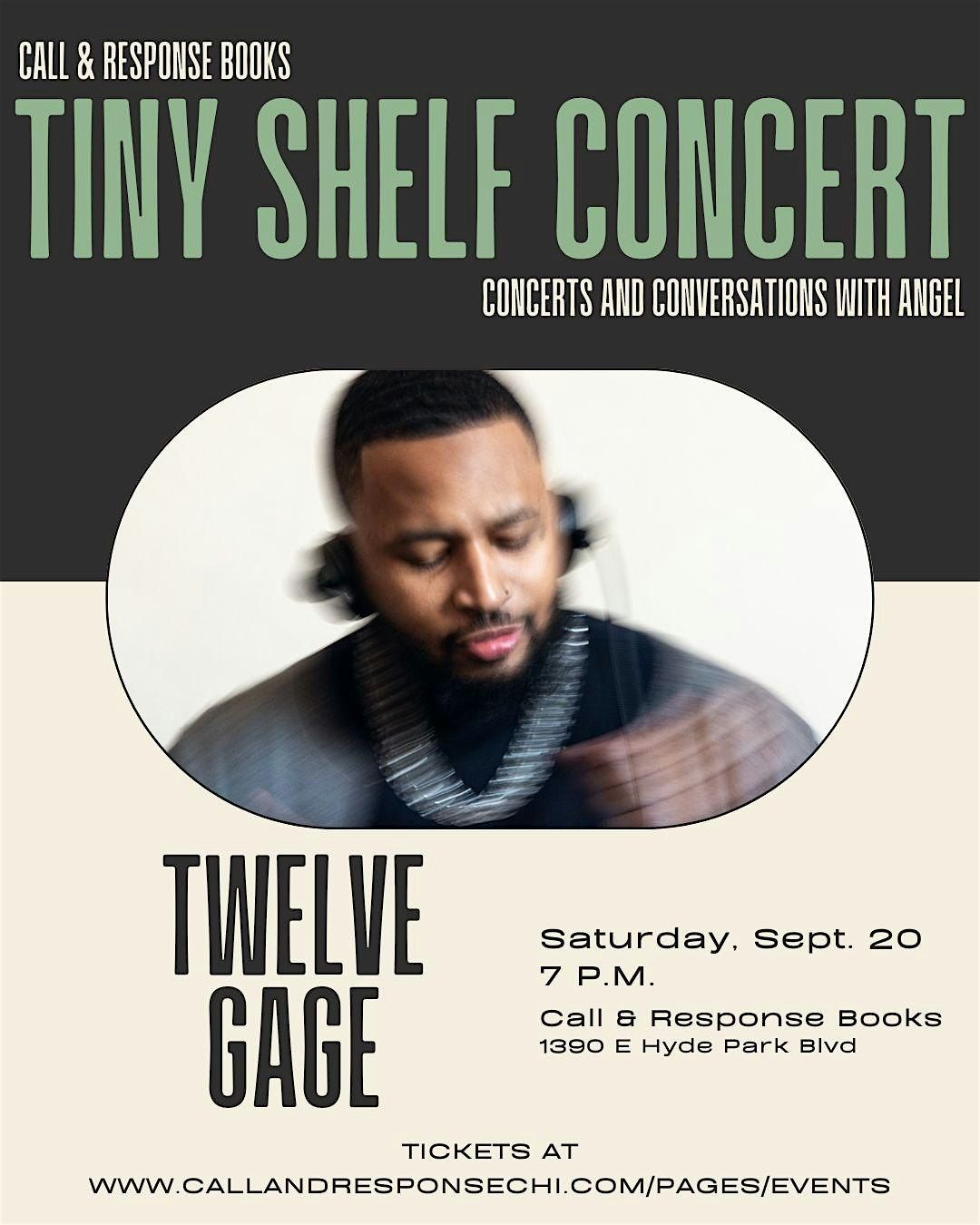 Tiny Shelf Concert: Twelve Gage, 20 September | Event in Chicago | AllEvents
