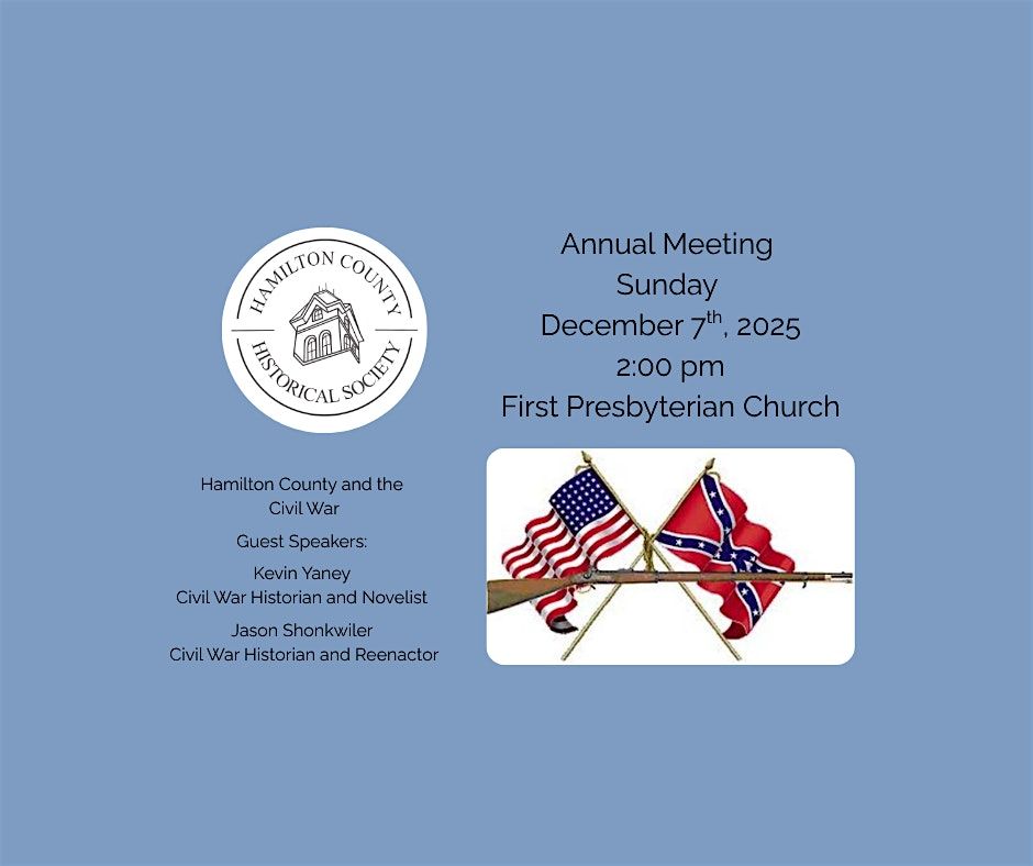 Hamilton County Historical Society - Annual Meeting 2025, 7 December | Event in Noblesville | AllEvents