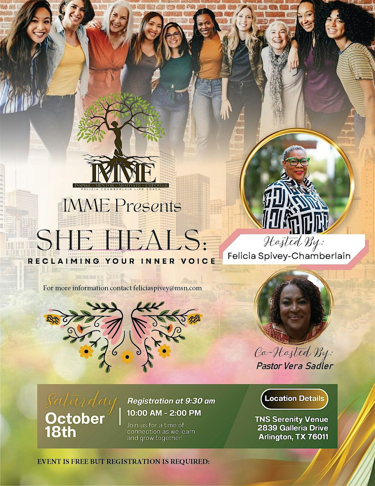 She Heals: Reclaiming Your Inner Voice, 18 October | Event in Arlington | AllEvents