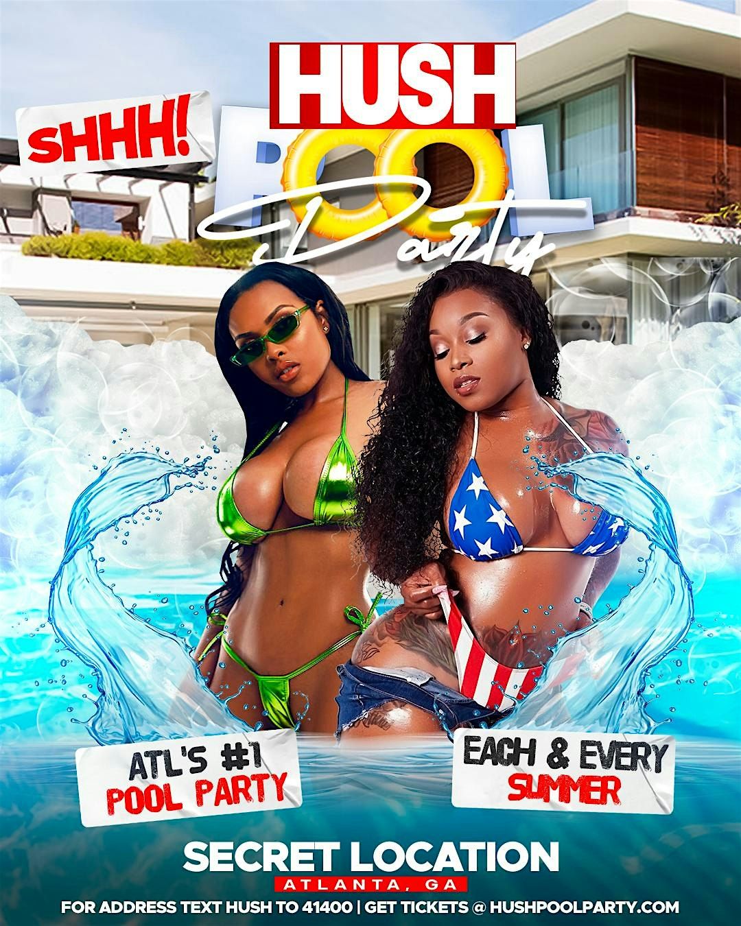 Hush Pool Party | 12th Annual | Summer 2026 | ATL's #1 Pool Party, 1 May | Event in Atlanta | AllEvents