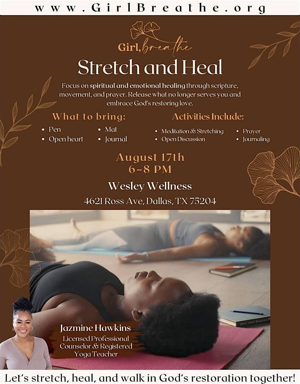 Stretch and Heal, 17 August | Event in Dallas | AllEvents
