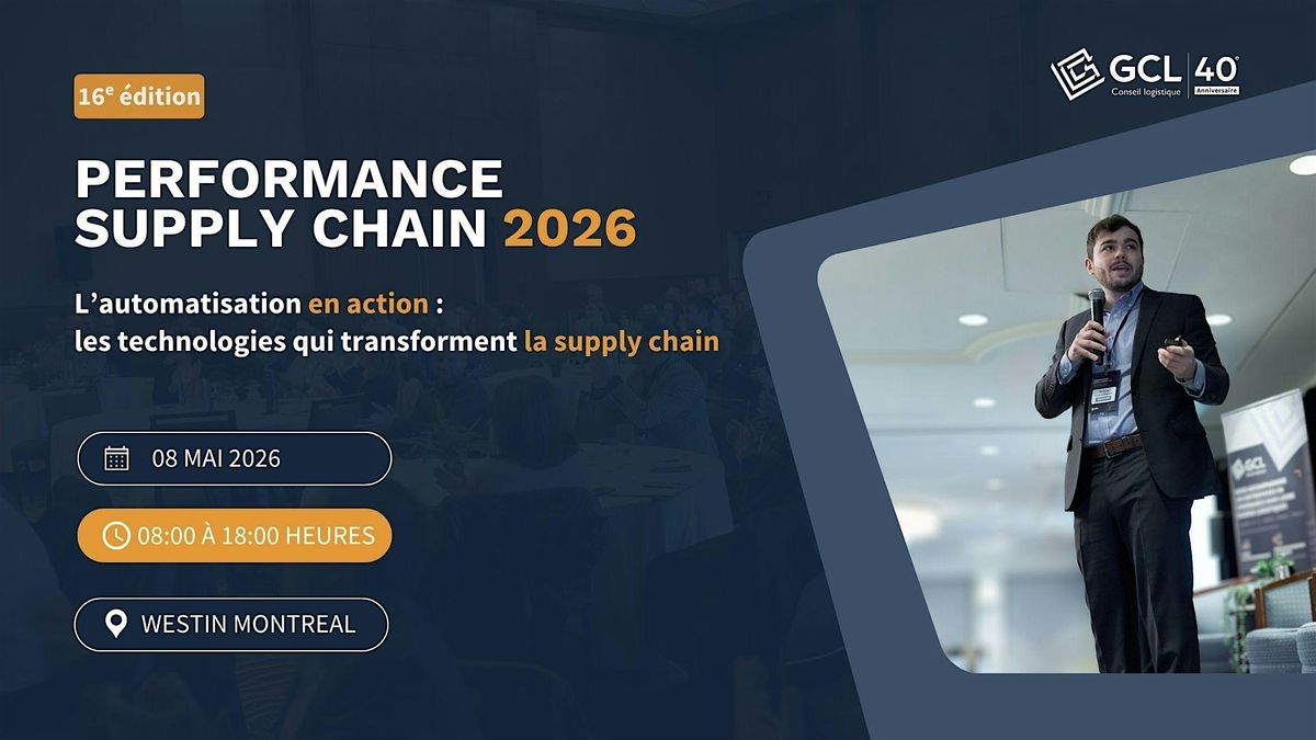 Performance Supply Chain 2026, 8 May | Event in Montréal | AllEvents