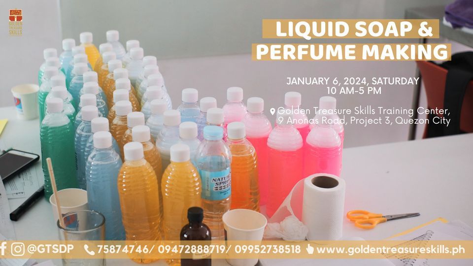 Soap and Perfume Making Seminar WEEKEND, Golden Treasure Skills and