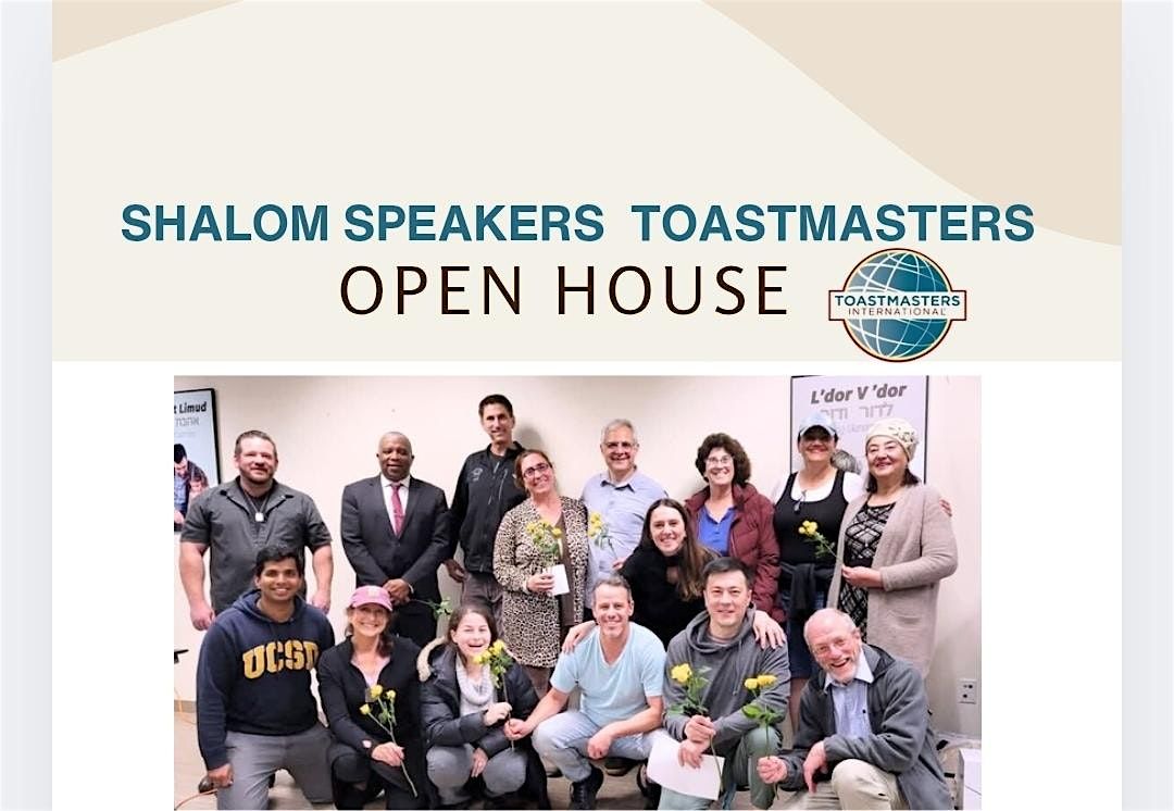 Open House - Shalom Speakers Toastmasters, 25 August | Event in San Diego | AllEvents