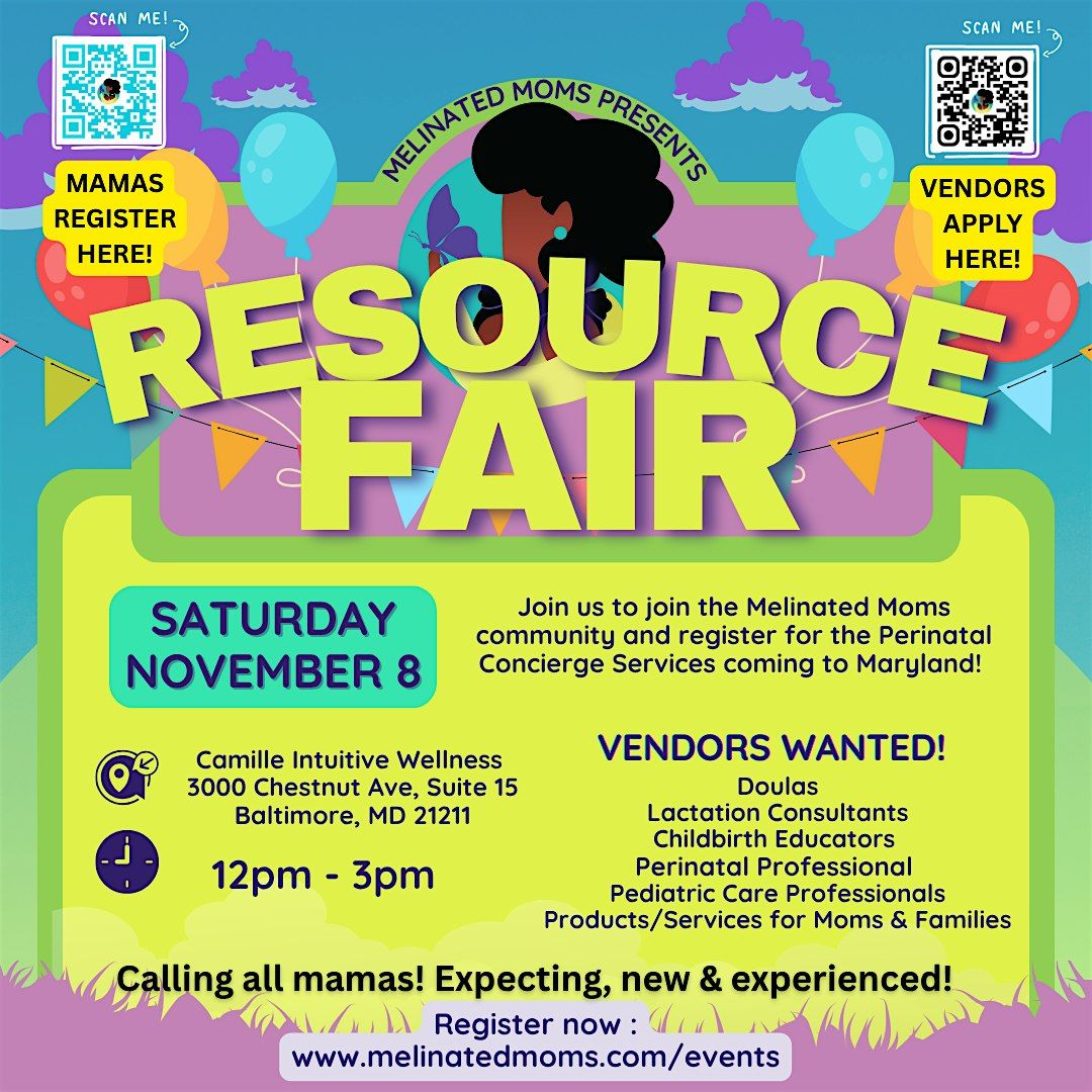 Melinated MommyTalks: Resource Fair, 8 November | Event in Baltimore | AllEvents