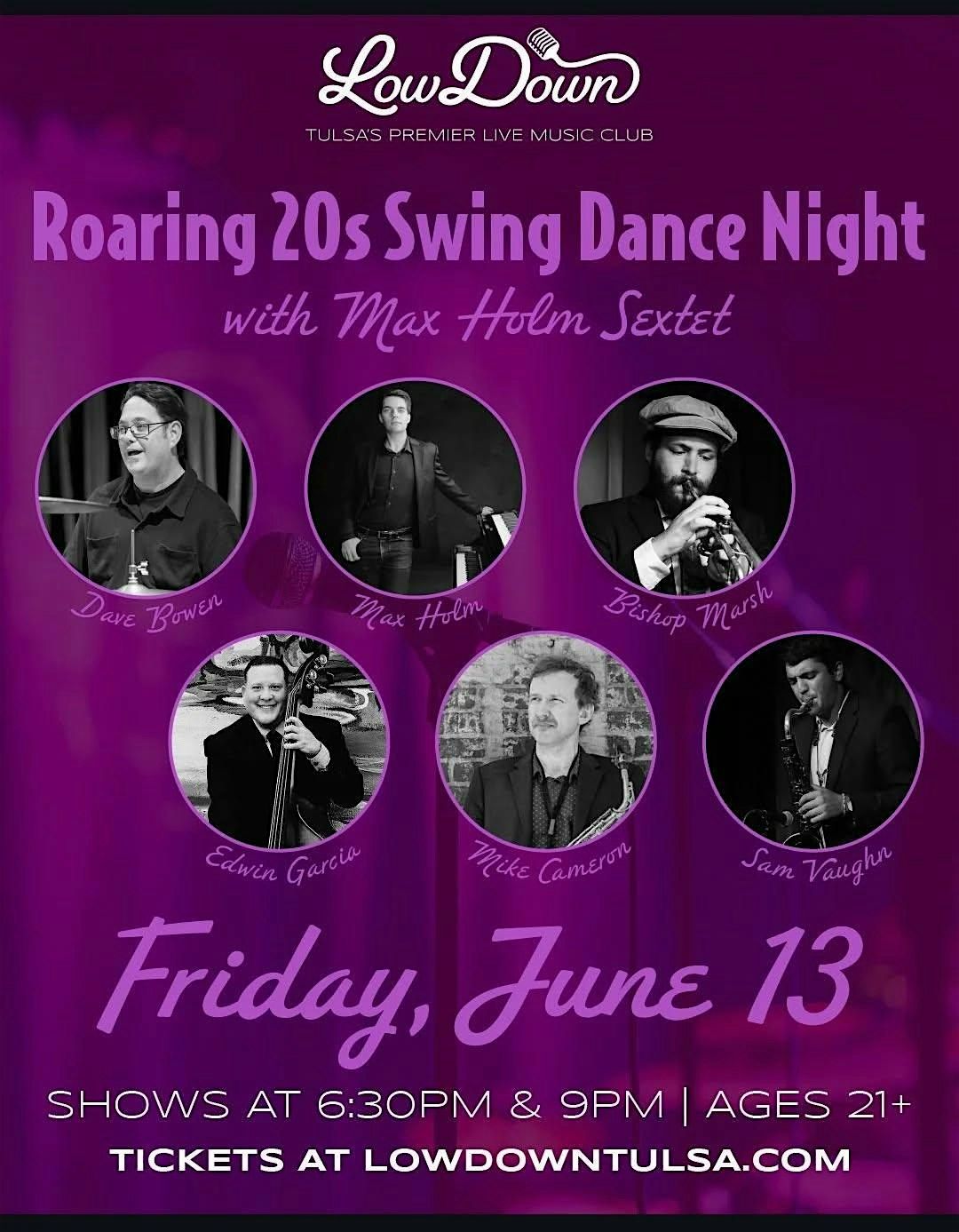Swing Dance Party with the Max Holm Sextet . Tkts ONLY at LowDownTulsa.com, 13 June | Event in Tulsa | AllEvents