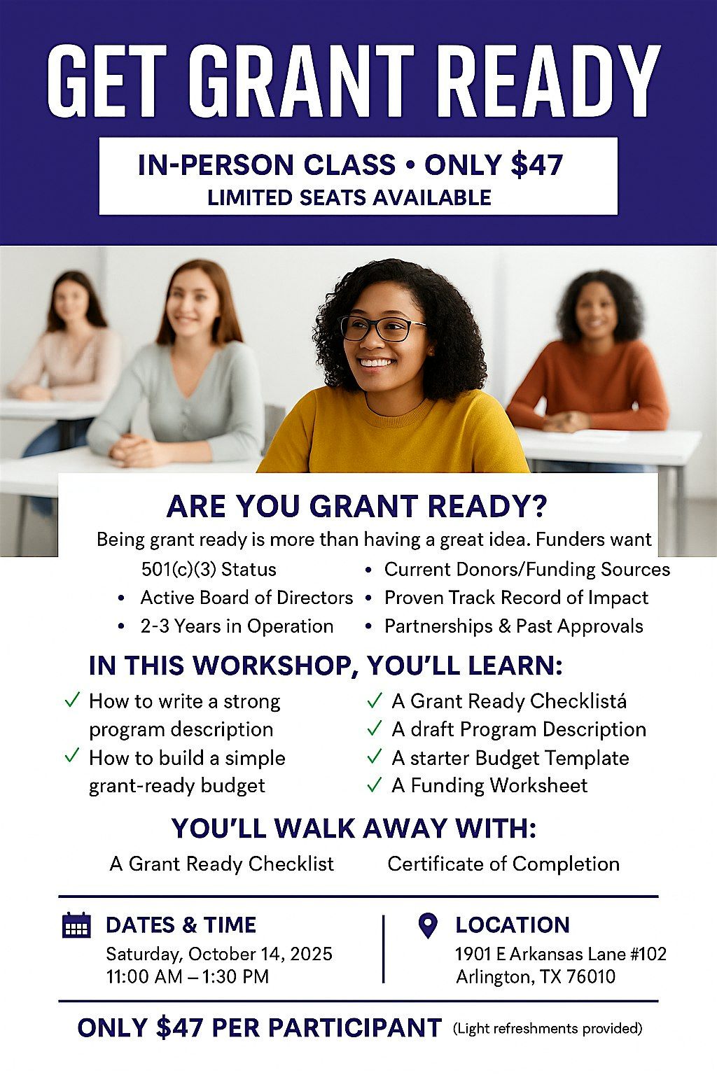 Get Grant Ready hands on, 14 October | Event in Arlington | AllEvents