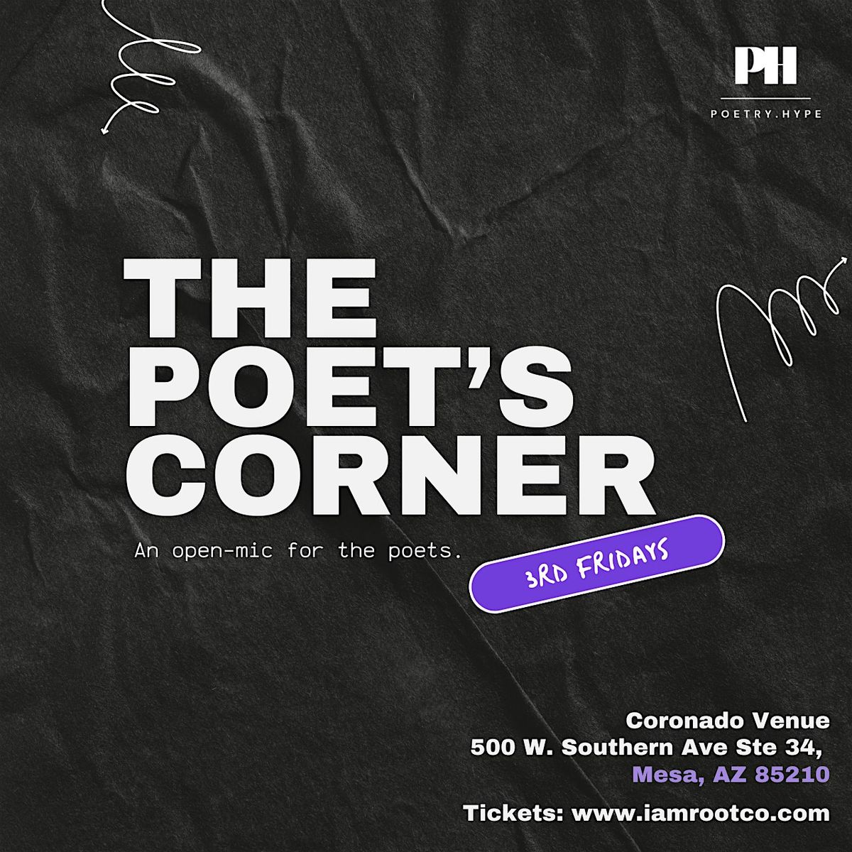 The Poet's Corner - Open Mic | Event in Mesa | AllEvents
