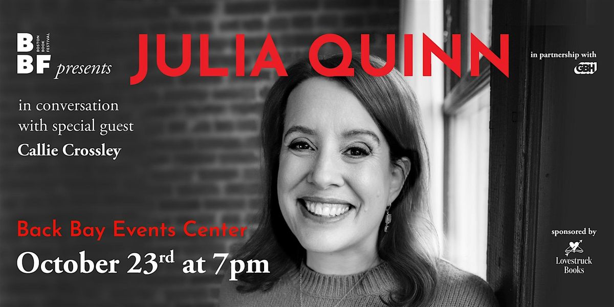 BBF Presents: A Conversation with Julia Quinn, 23 October | Event in Boston | AllEvents