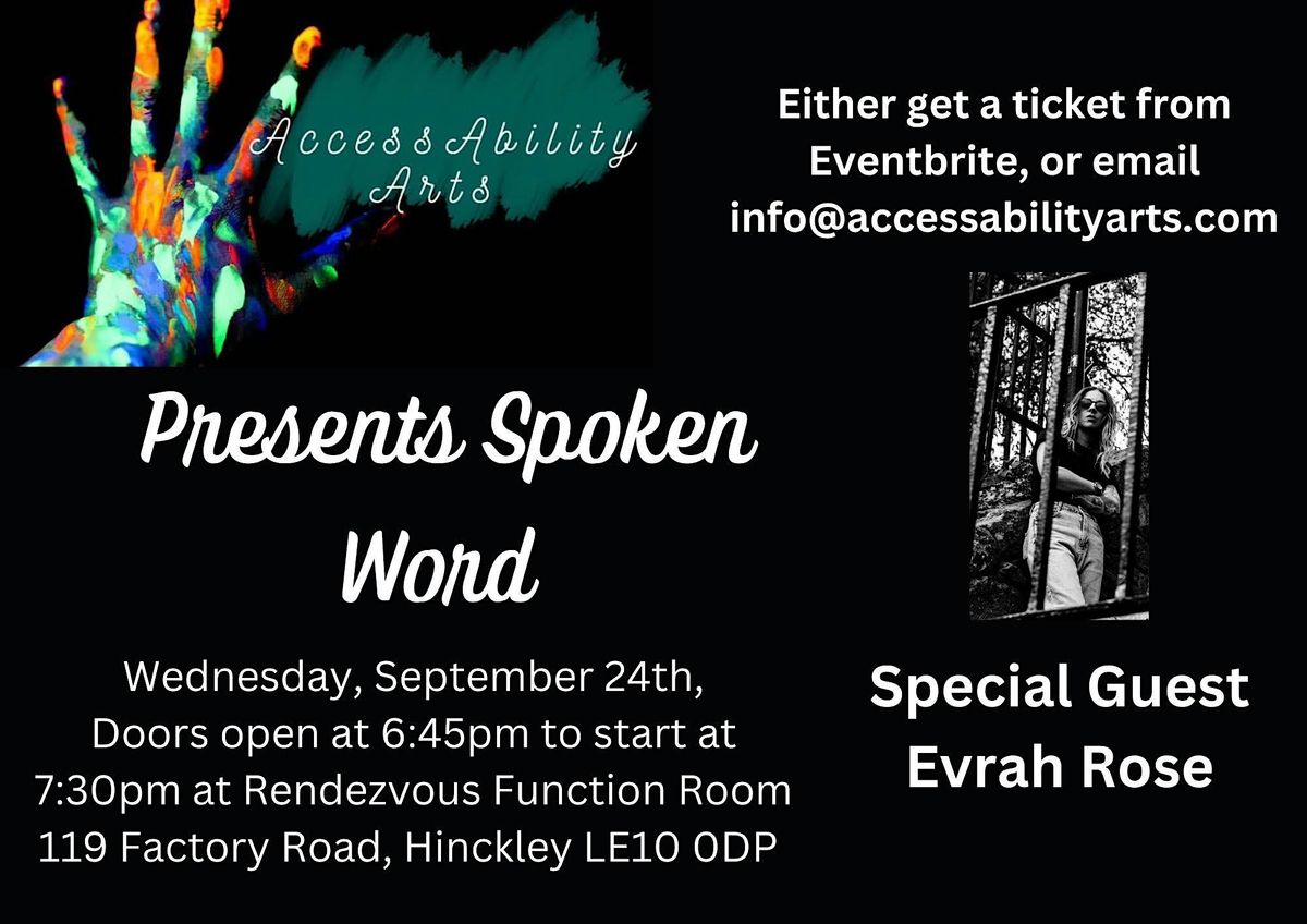 AccessAbility Arts Presents Spoken Word (September 2025), 24 September | Event in Hinckley | AllEvents