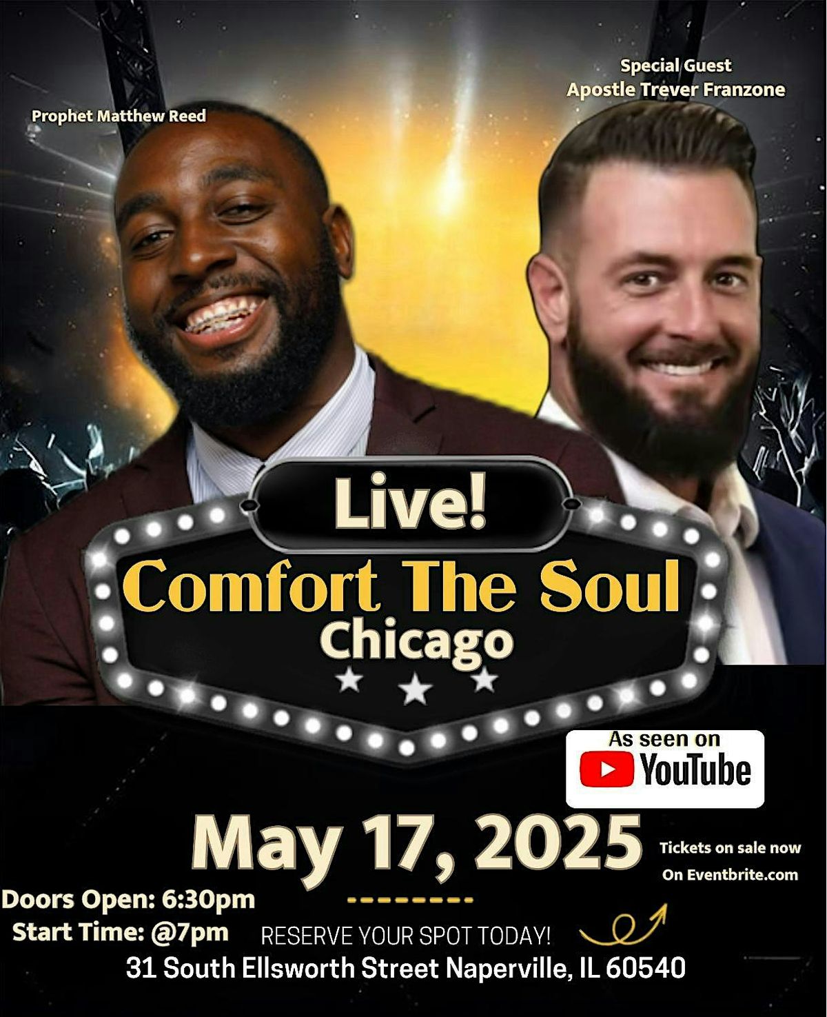 Comfort The Soul “Live in Chicago”, 17 May | Event in Naperville | AllEvents