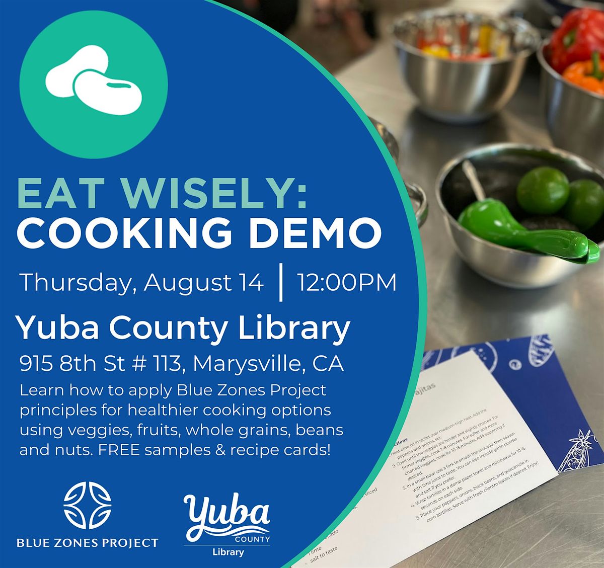 Cooking Demo at Yuba County Library with BZPYS, 14 August | Event in Marysville | AllEvents