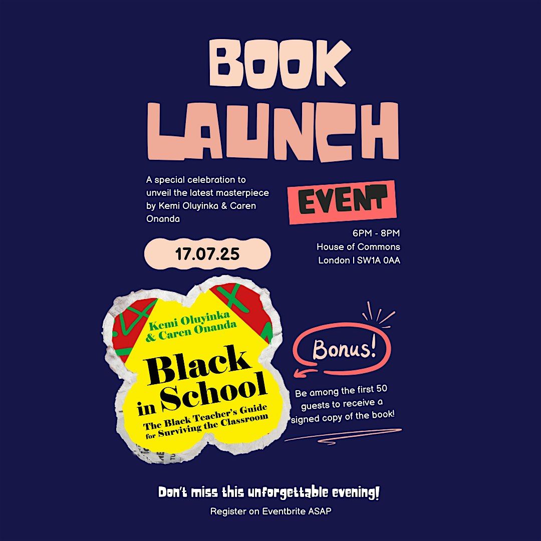 Bell Ribeiro Addy MP hosts: 'Black in School' the book launch, 17 July | Event in London | AllEvents