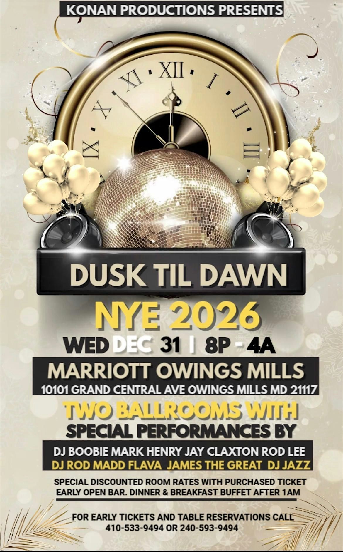 Dusk Til Dawn New Years Eve, 31 December | Event in Owings Mills | AllEvents