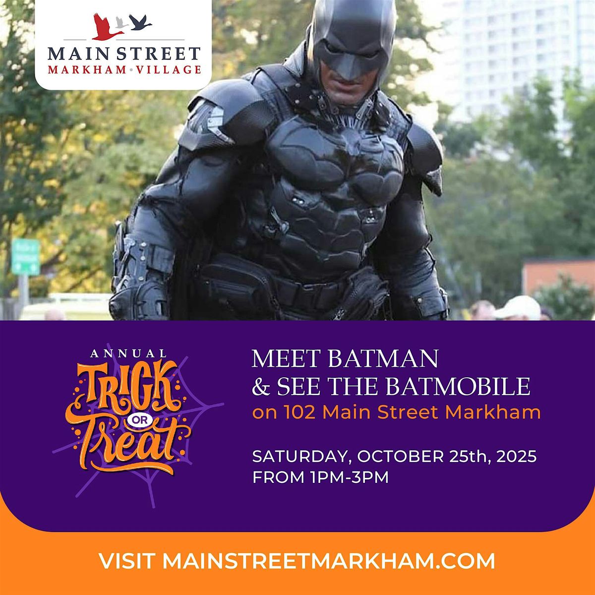 Meet Batman & See the Batmobile this Halloween on Main St Markham!, 25 October | Event in Markham | AllEvents