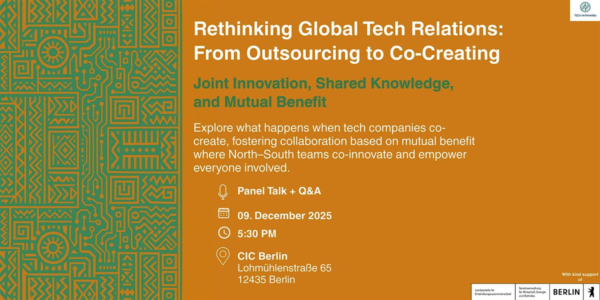 Tech Beyond Borders – From Outsourcing to Co-Creating, 9 December | Event in Berlin | AllEvents