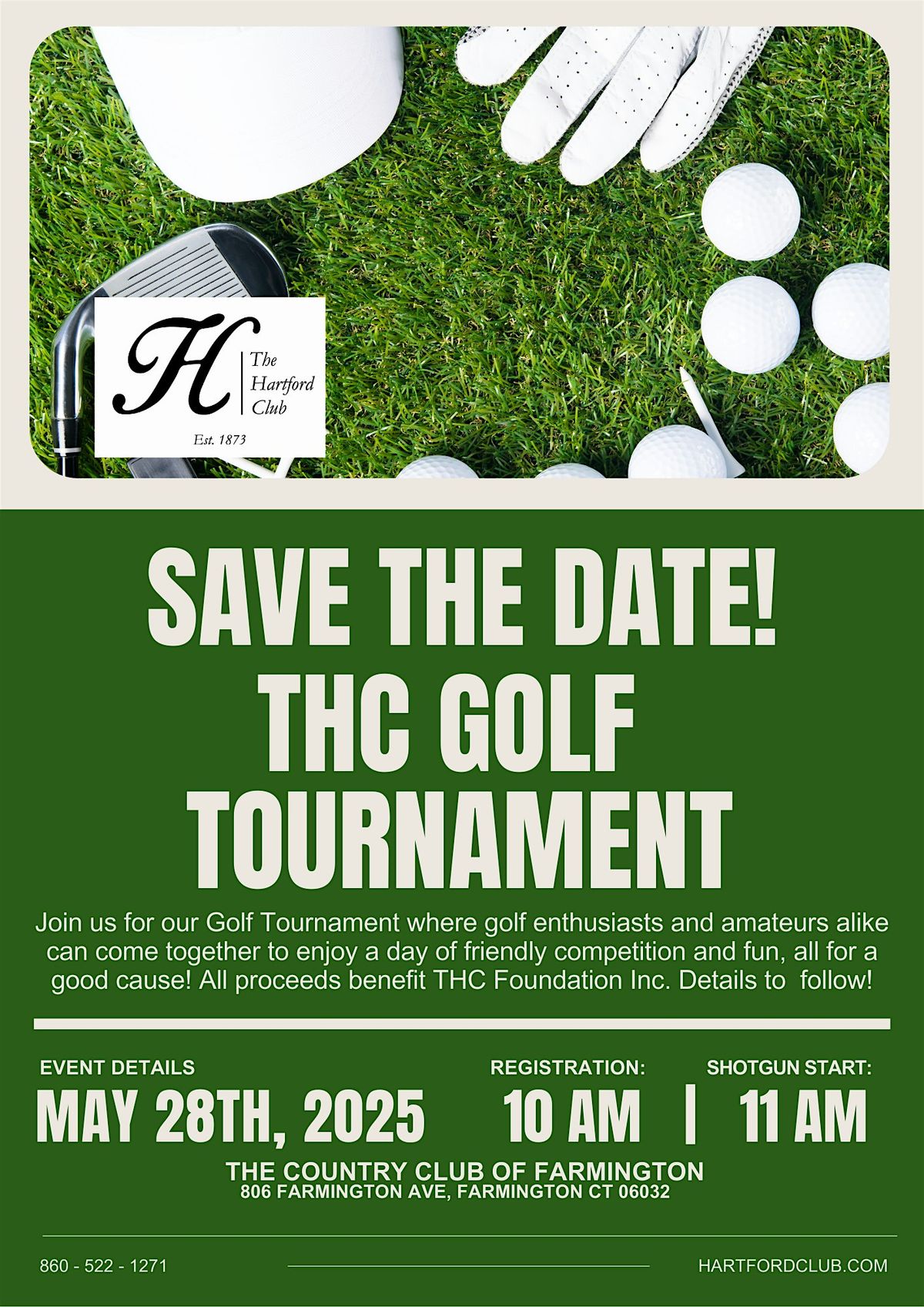 The Hartford Club Foundation Golf Tournament, 28 May | Event in Farmington | AllEvents