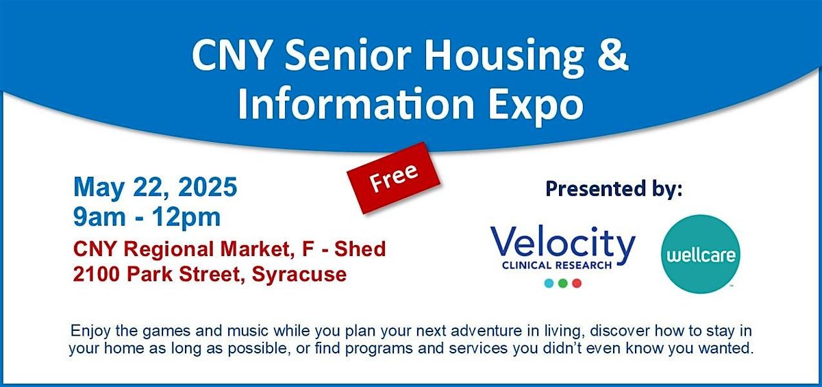 CNY Senior Housing & Information Expo - Vendor Registration 2025, 22 May | Event in Syracuse | AllEvents
