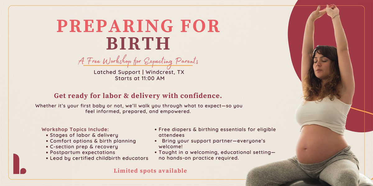 Preparing for Birth Workshop- In Person, 17 September | Event in Windcrest | AllEvents