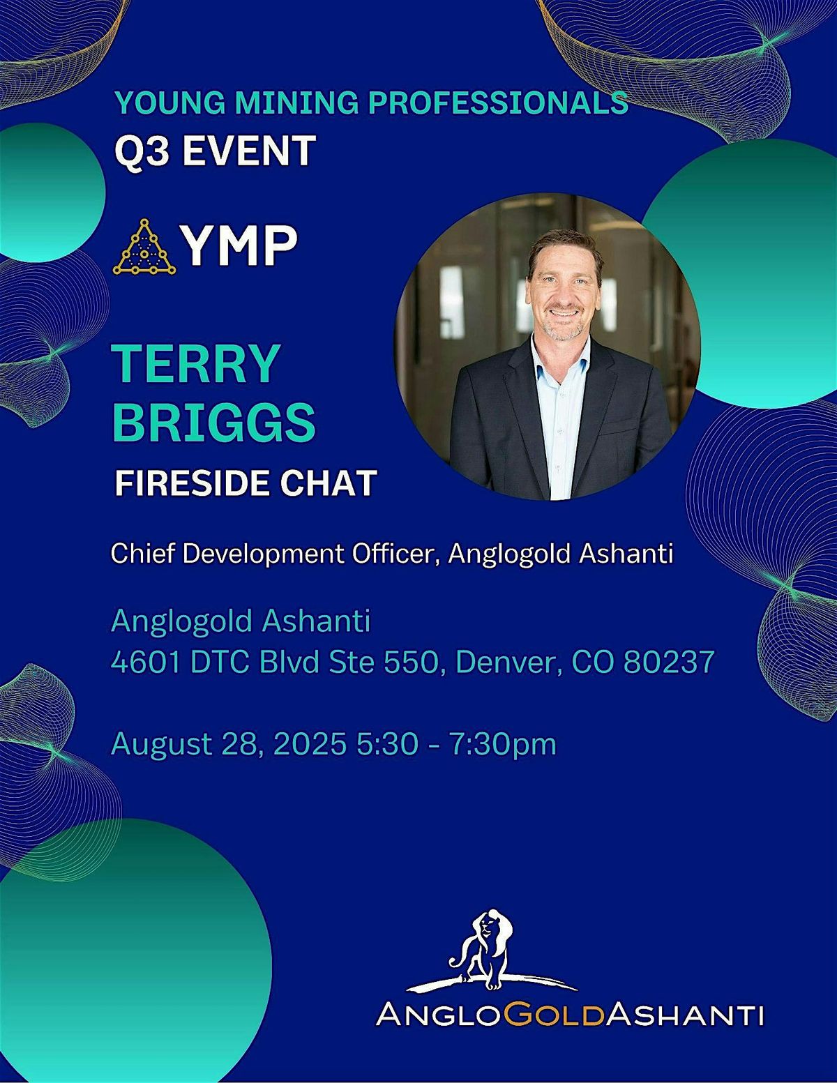 Young Mining Professional Denver:  Fireside Chat with Terry Briggs, 28 August | Event in Greenwood Village