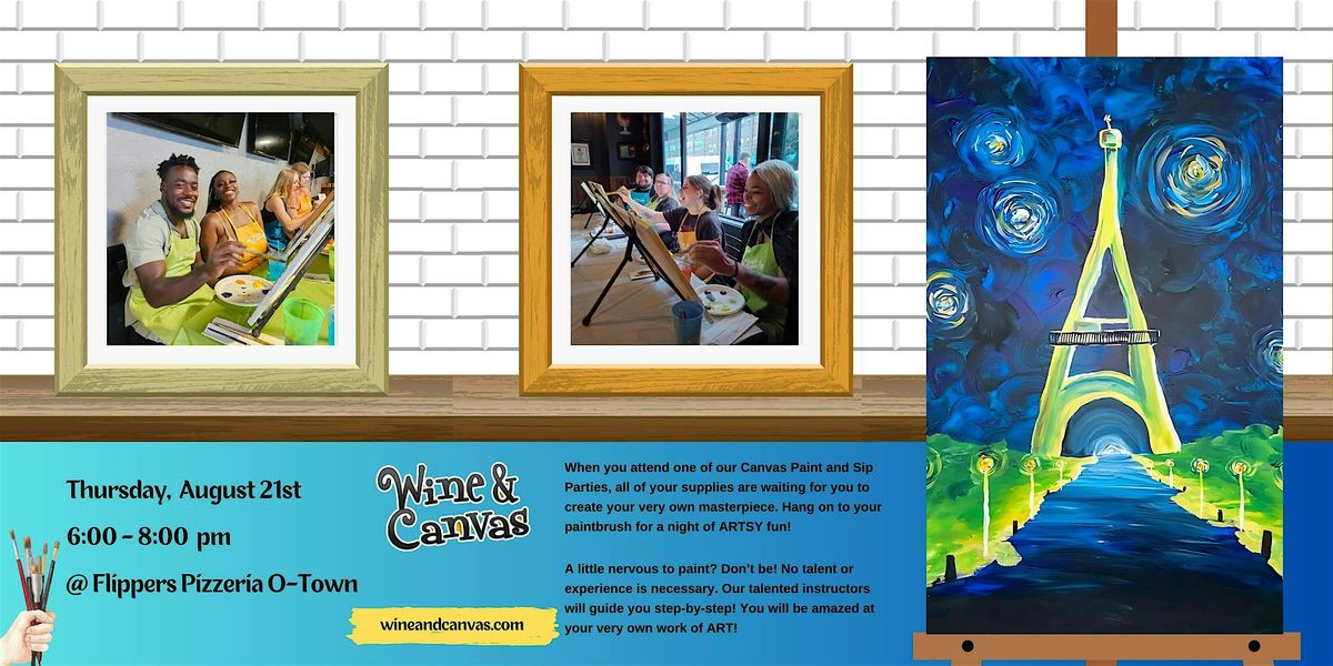 Orlando Paint Night Out : Eiffel Tower Starry Night @ Flippers O-Town, 21 August | Event in Orlando | AllEvents