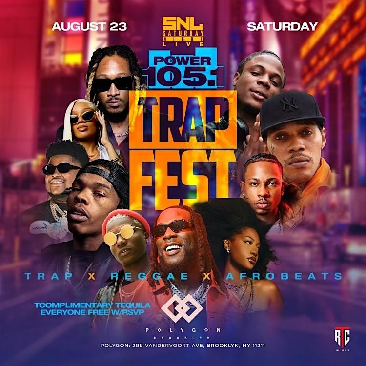 Trap Fest at Polygon: Free entry with RSVP, 23 August | Event in Brooklyn | AllEvents
